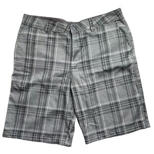 O'Neill Mens Shorts Size 36 Boardwalk Casual Gray Plaid Vacation